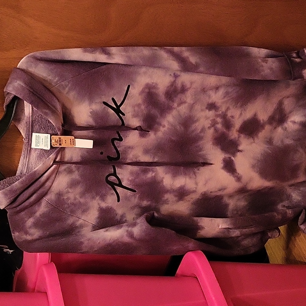 PINK Victoria's Secret Hoodie Tye-Dye Dress. NWT.